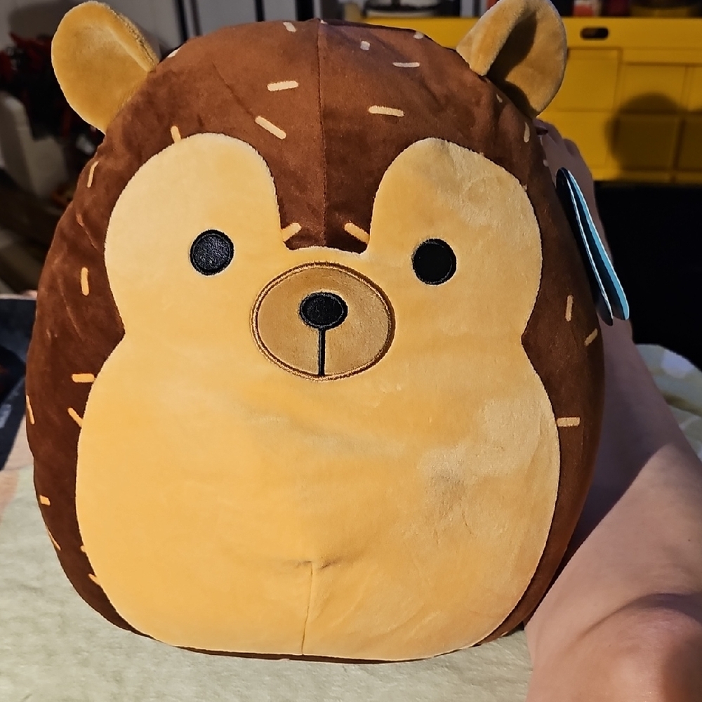 Squishmallows Brown and Cream Hedgehog Plush